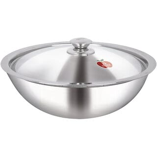 Dhara Stainless Steel Triply Tasla 3000 with Stainless Steel Lid 24 cm