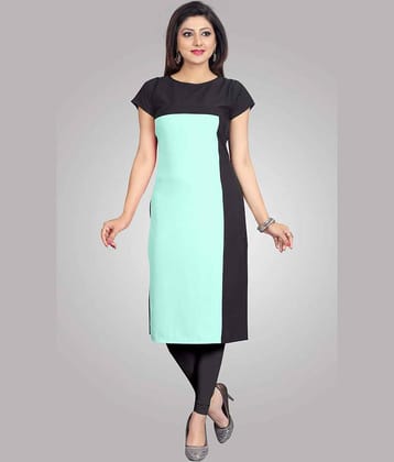 AK FASHION MALL Pack of 1 Crepe Printed Straight Women's Kurti - ( Multicolor )