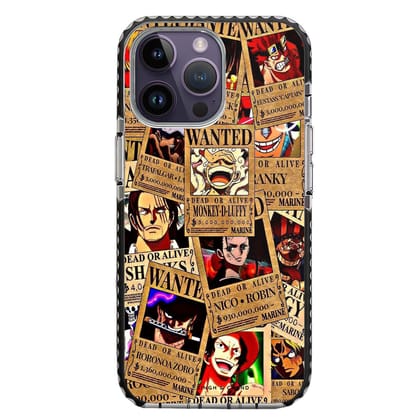 Wanted Posters One Piece Anime iPhone 14 Pro Max Stride Phone Case-Stride