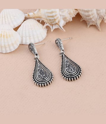 SILVER SHINE Oxidised silver Party Wear Dangle Earring For Women Girl