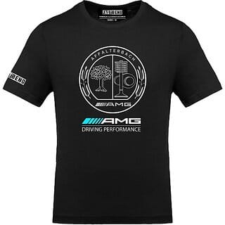 FastB Men Typography Round Neck Black T-Shirt