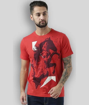 Huetrap Pack of 1 Cotton Regular Fit Men's T-Shirt ( Red )