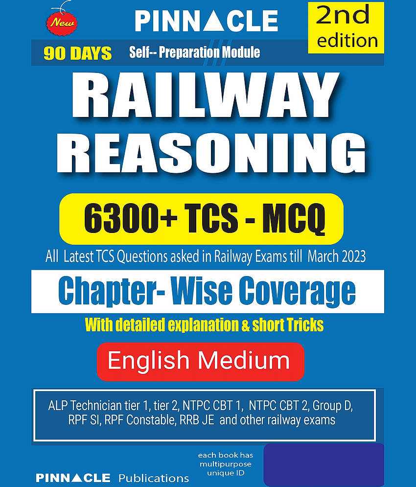 Railway Reasoning 6300 TCS MCQ Chapter Wise Book English Medium