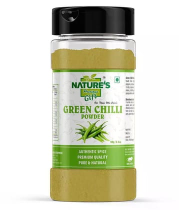 Natures Gift Green Chilli Powder - 3.5 Oz Spice Jar Powder 100 gm