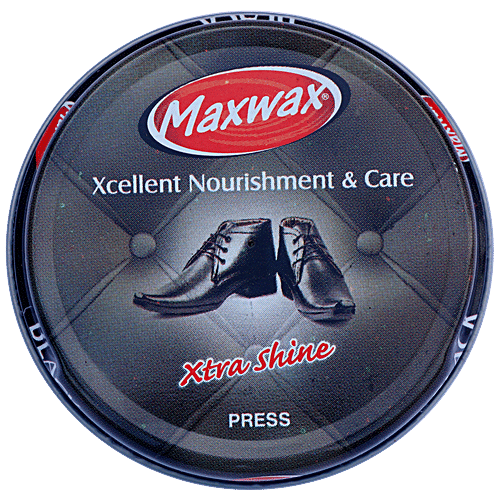 Maxwax Xtra Shine Paste Shoe Polish - For Complete Leather Care, Black, 15 g
