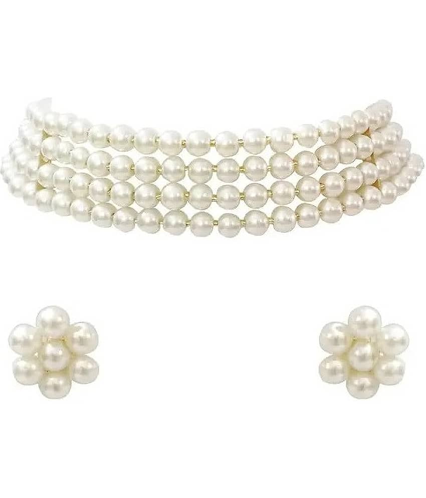 Samridhi DC Silver Alloy Necklace Set ( Pack of 1 )