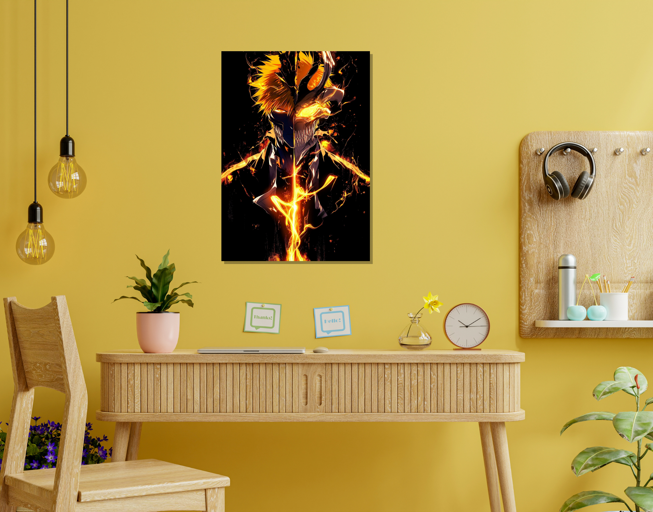 "ICHIGO-KUROSAKI"- Shiny & Sturdy Metallic Poster  Art That Pops & Sticks-A3