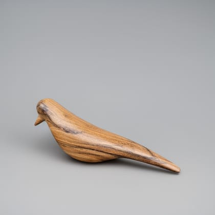 Handcrafted Love Birds Figurine  Romantic Wooden Home Accent