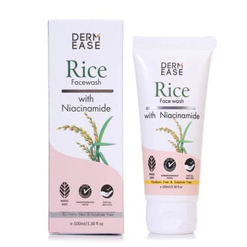 Dermease Rice Face Wash with Niacinamide for Bright Skin