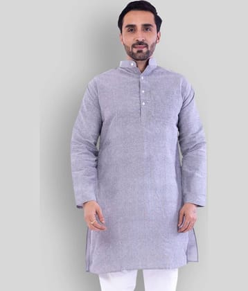 DESHBANDHU DBK - Grey Cotton Men's Regular Kurta ( Pack of 1 )