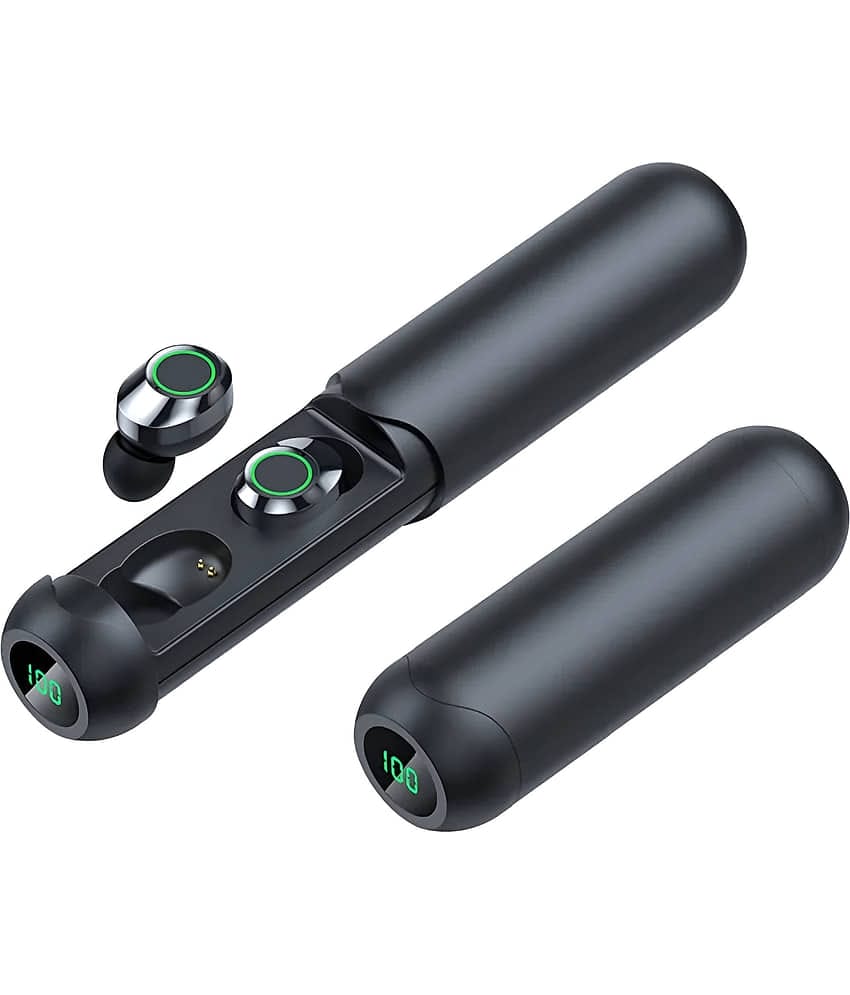 VERONIC BQ40 PULL OUT Design Bluetooth True Wireless (TWS) In Ear 24 Hours Playback Low Latency IPX4(Splash & Sweat Proof) Black