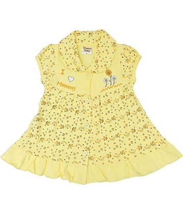 NammaBaby - Yellow Cotton Blend Baby Girl Frock ( Pack of 1 )
