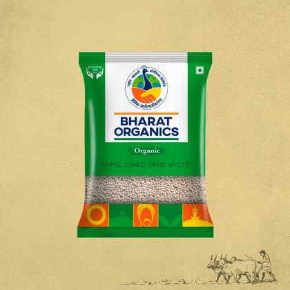 Organic Unpolished Urad Gota White - Bharat Organics