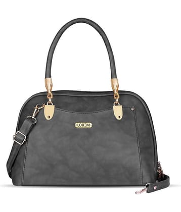 Lorem Handheld Faux Leather Set of 1 ( Dark Grey )