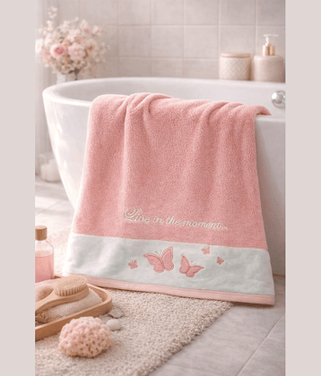 Satisfyn Pack of 1 Microfibre 400 -GSM Bath Towel ( Peach )