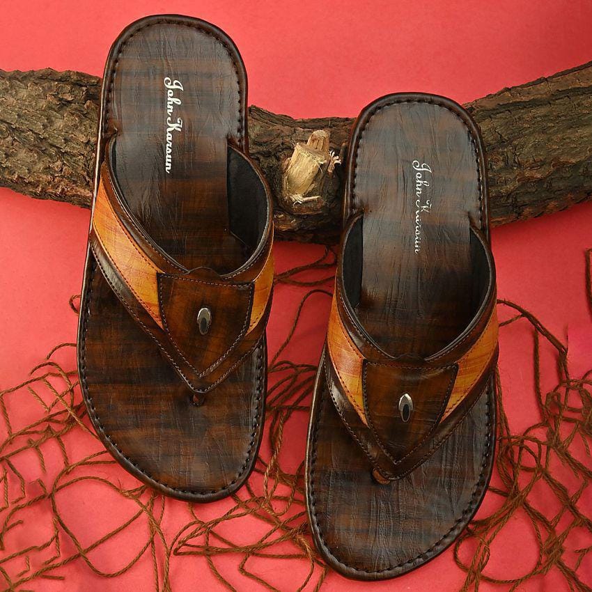 John Karsun Brown Flip Flops - None