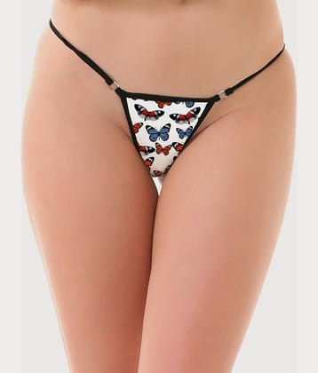 Finian Pack of 1 Poly Cotton Printed Women's G-Strings ( Multi Color )