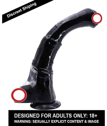 Black Silicon Horse Dildo | Animal Dildo | Sexual Dildo For Women By Naughty Nights + Free Kaamraj Lubricant