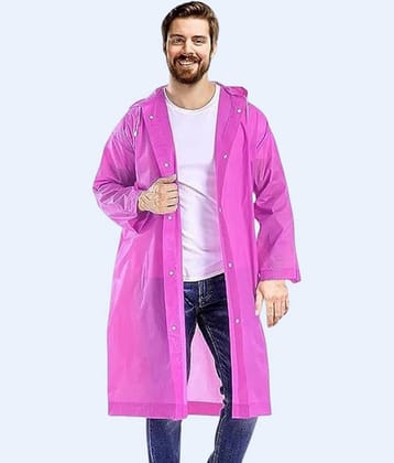 Paryag Pink PVC Men's Raincoat ( Pack of 1 )