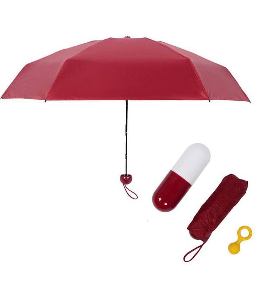Capsule Umbrella Lightweight Weatherproof UV Protection Mini Compact Foldable Design Travel/Folding/Portable Umbrella with Waterproof and Compact Bottle