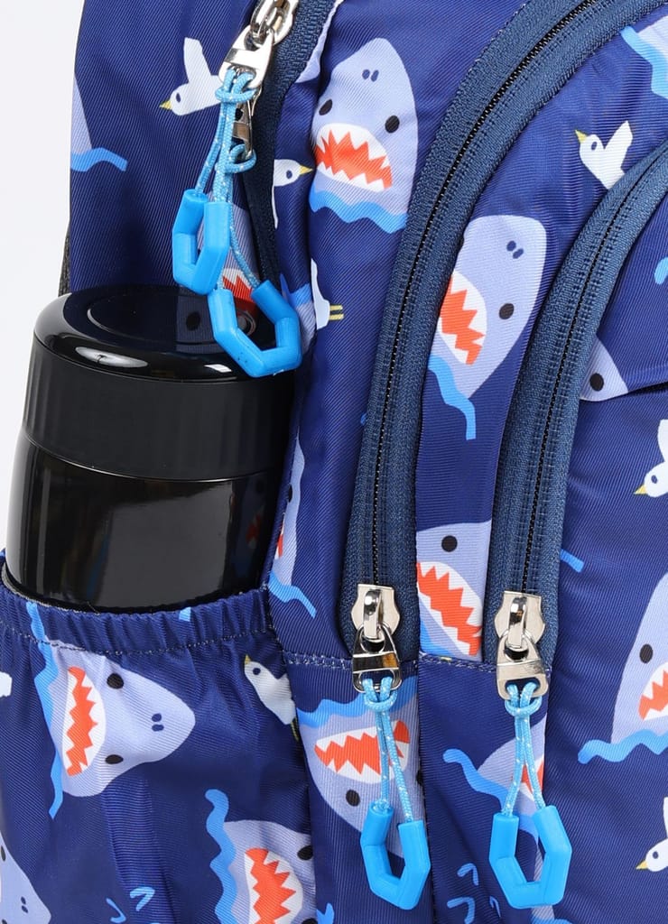 PB Pearlbags Sigma 13L Printed Backpack , 3 Compartments, Bottle Holder, Organizer, Premium Fabric, Water Resistant Anti Theft , School Bag for Boys and Girls