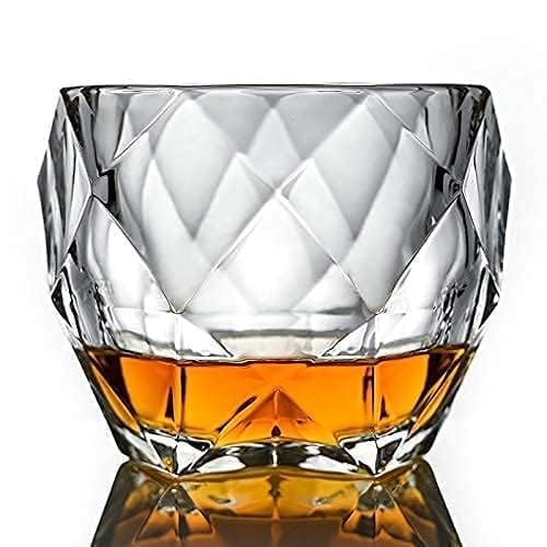High end Double Rock Old Fashioned Whiskey Glasses, Brandy Glass Cocktail Glasses for Scotch, Wine, Bourbon and Cognac - Kitchen Glassware Parties Cocktails Glass (340 Ml)