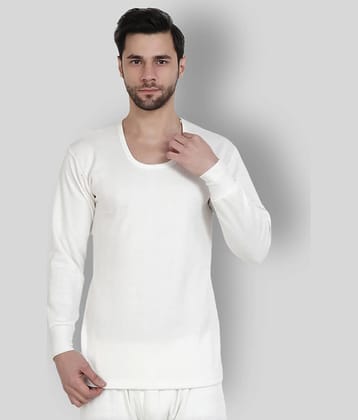 Zeffit Pack of 1 Cotton Thermal Tops For Men's ( White )