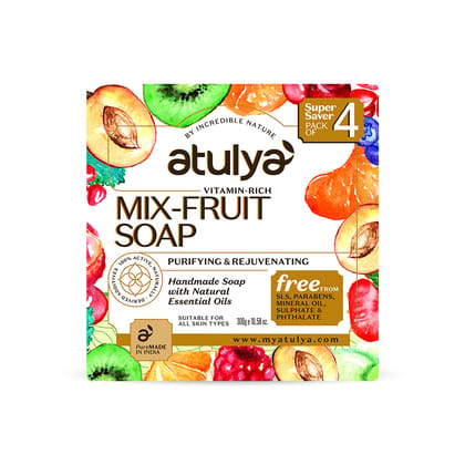 Atulya Mix Fruit Soap (Value Pack) 300gm
