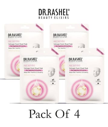 DR.RASHEL Age Defying Sheet Mask for Deep Hydration Suits All Skin Types 20 gm each ( Pack of 4)