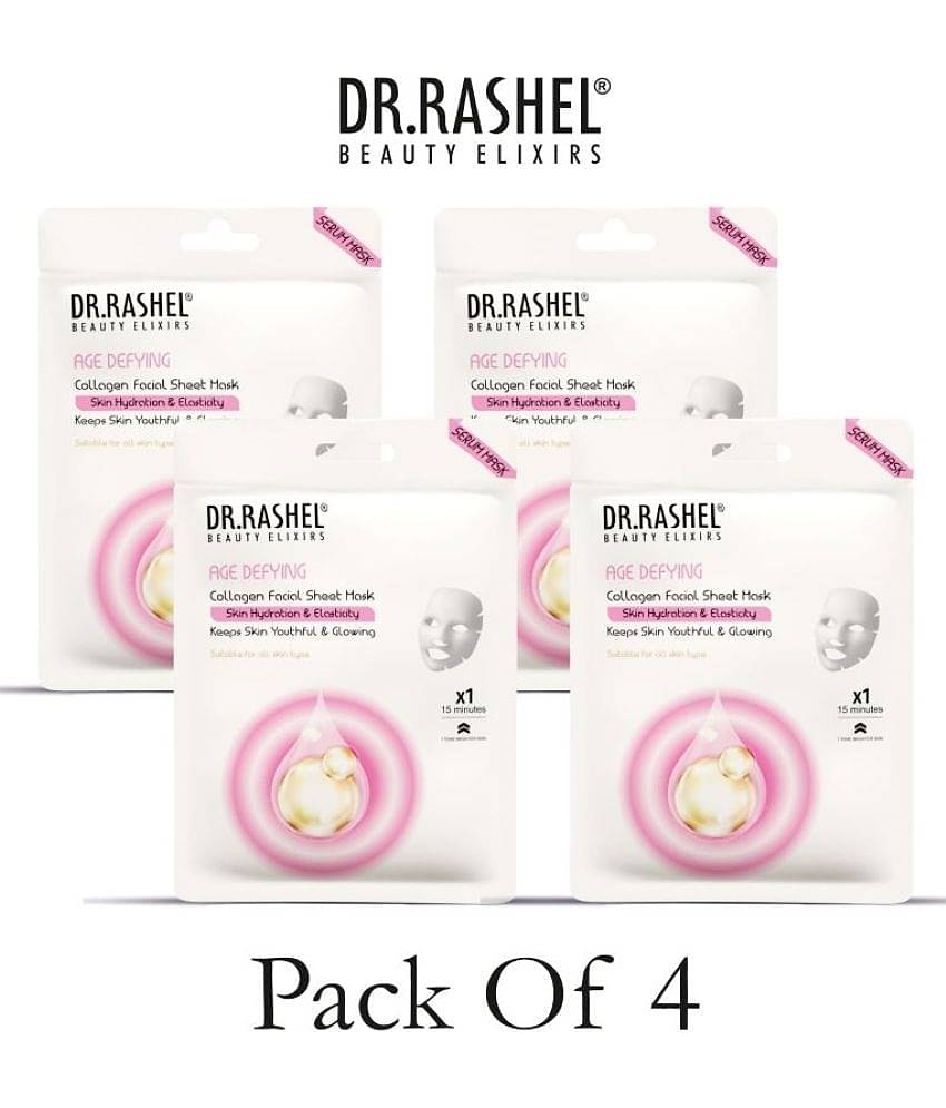 DR.RASHEL Age Defying Sheet Mask for Deep Hydration Suits All Skin Types 20 gm each ( Pack of 4)