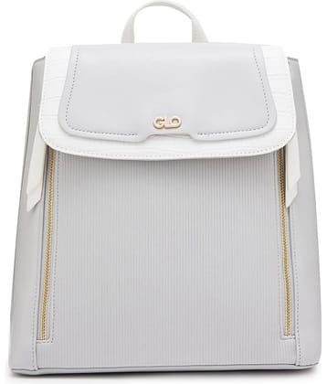 Globus - Light Grey PU Backpack ( 10 Ltrs )