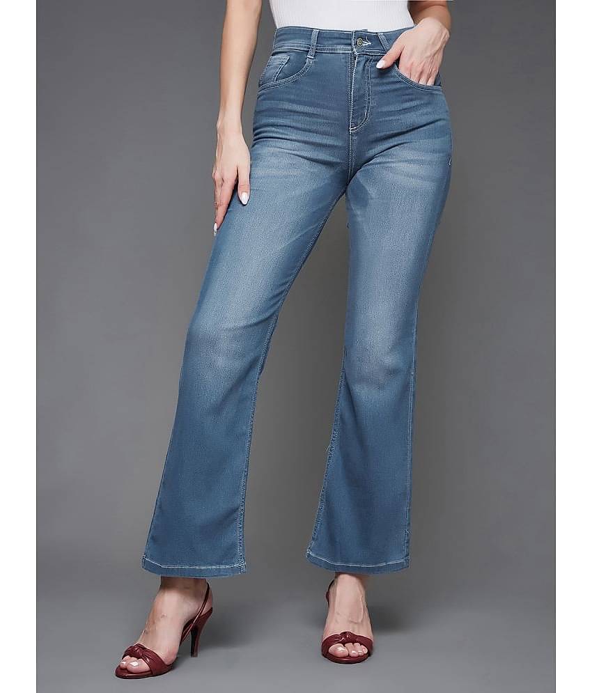 Miss Chase - Light Blue Denim Wide Leg Women's Jeans ( Pack of 1 )