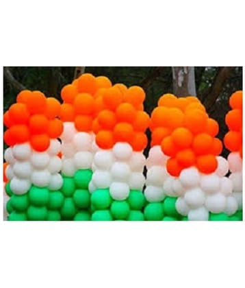 Pixelfox Republic, Independence Day Pack of 50 Tricolour Patriotic Decoration Balloons