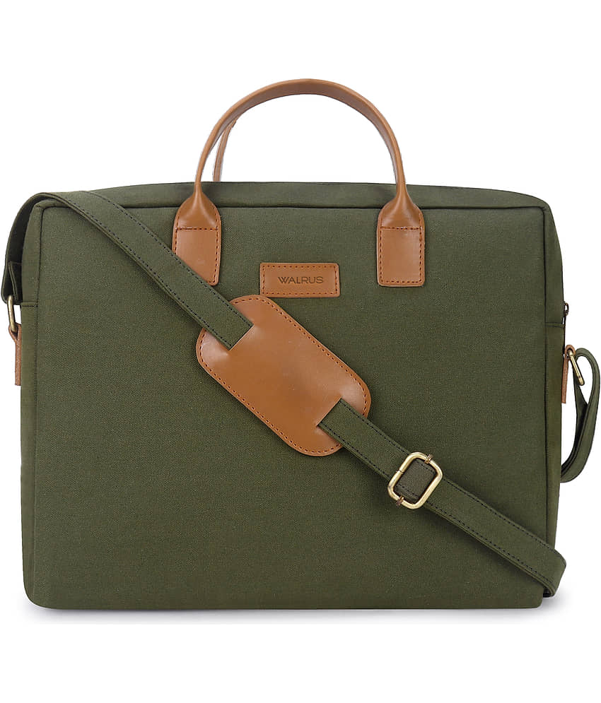 Walrus Green Canvas Office Bag
