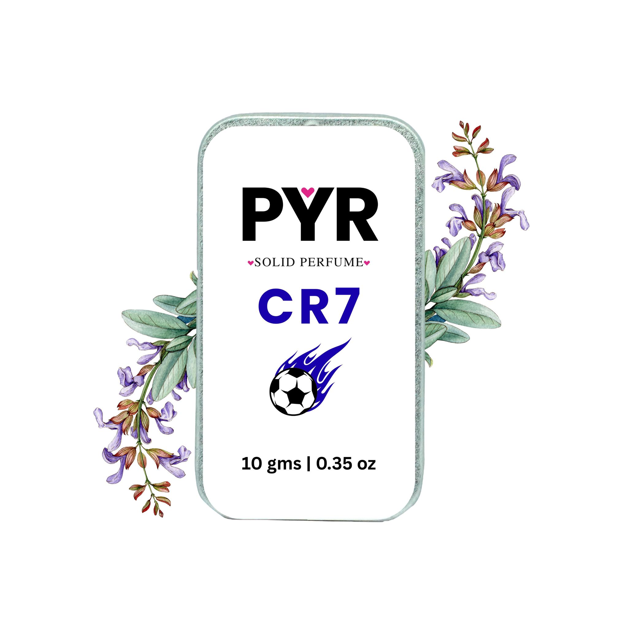 PYR CR7 Solid Perfume 10g for Men  Alcohol-Free, Long-Lasting