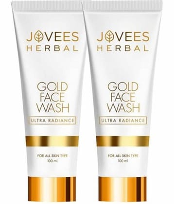 Jovees Herbal Gold Face Wash For Nourished Hydrated And Radiant Glow 100 ml (Pack of 2)