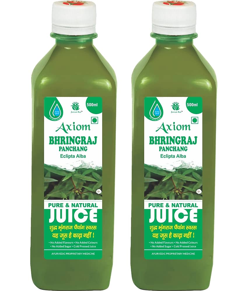 Axiom Bhringraaj 500ml (Pack of 2)|100% Natural WHO-GLP,GMP,ISO Certified Product
