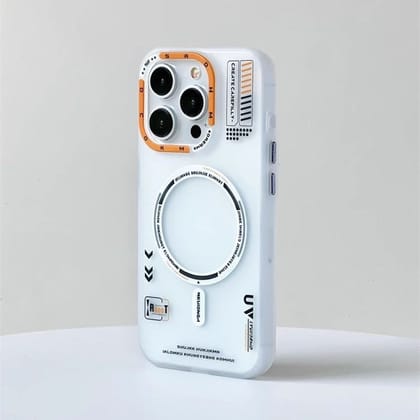 iPhone Series Cyber Clear Frosted Magsafe iPhone Case With Camera Bumper-iPhone 13 Pro Max / Frosted White