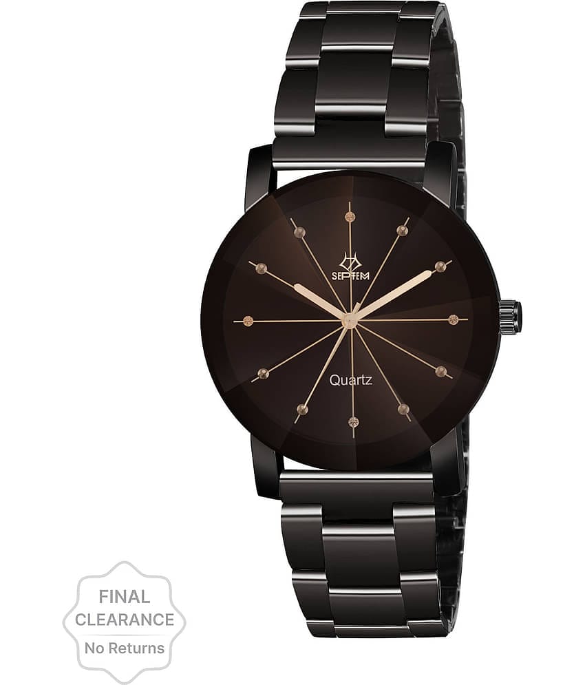 Septem Black Stainless Steel Analog Men's Watch