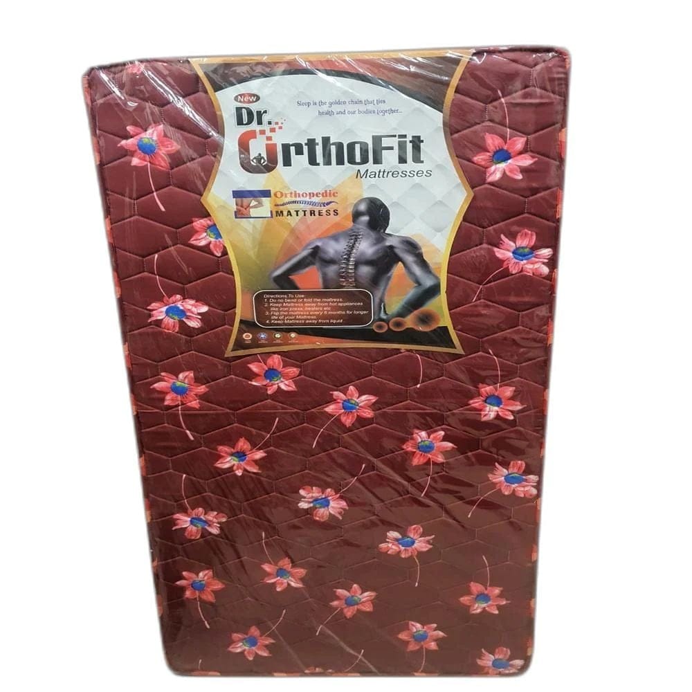 Dr. OrthoFit Orthopedic Mattress (Maroon, 6ft x 3ft) | Back Support | Daily Sleep