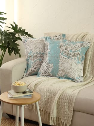 Mashak - Set Of 2 Cushion Covers (Blue) - Medium