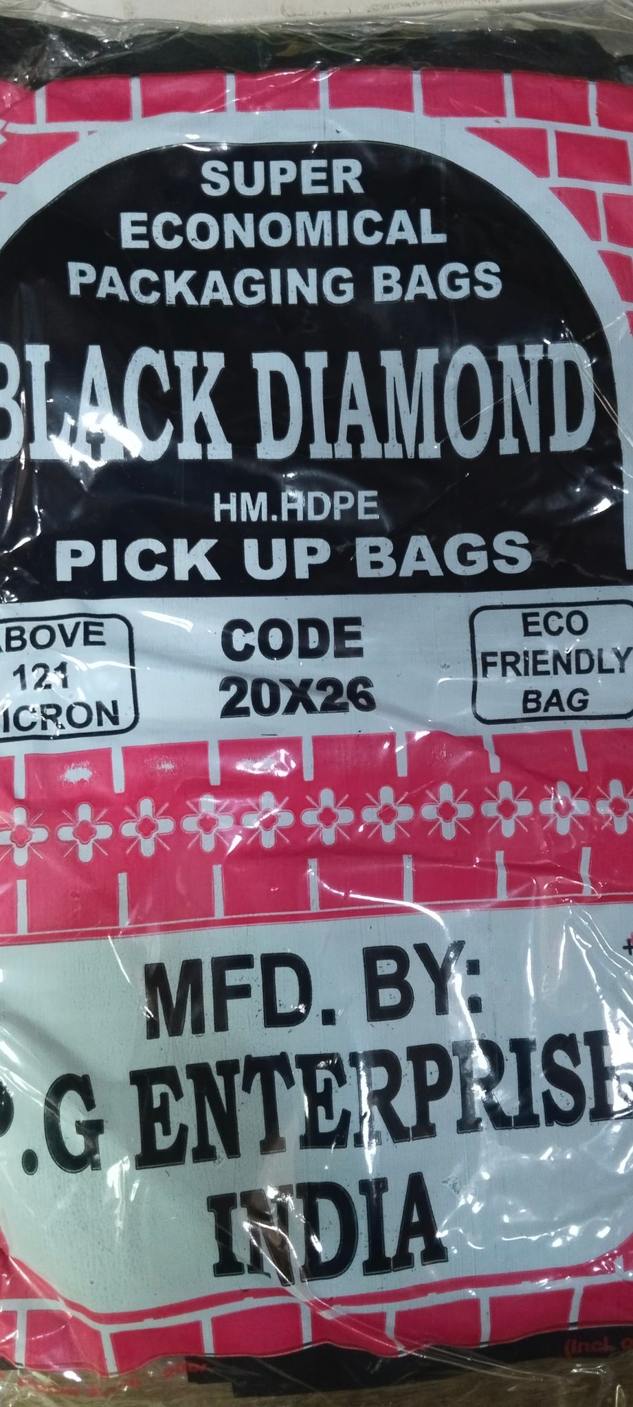 Black diamond garbage bag 