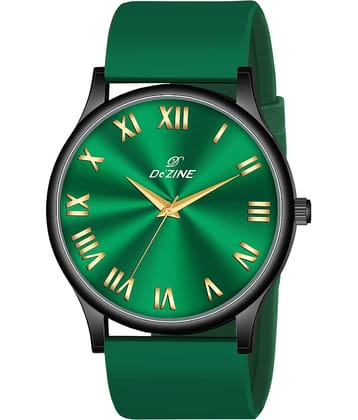 Dezine Green Silicon Analog Men's Watch