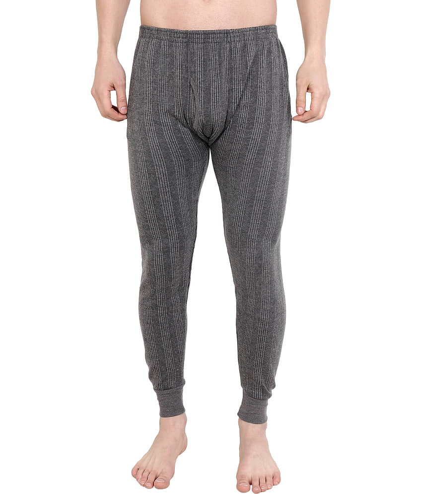 Zeffit Pack of 1 Cotton Thermal Bottoms For Men's ( White )