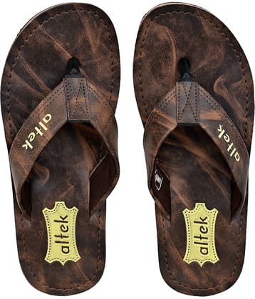 Altek - Brown Men's Thong Flip Flop