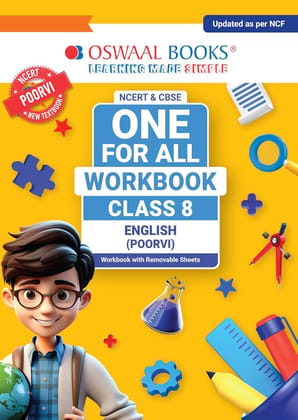 Oswaal NCERT AND CBSE ONE FOR ALL WORKBOOK ENGLISH POORVI CLASS 8 NEW SYLLABUS 2025 WITH CBSE GUIDELINE 25 [Paperback] oswaal