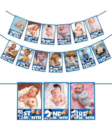 Zyozi  Boss Baby Photo Banner / Boss Baby First Birthday Decoration / Boss Baby Theme Decorations 1st Birthday / 1st Birthday Photo Banner