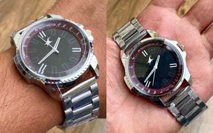 FASTRACK Steel Chain and Heavy Glass Watch with Black Box (Model 3)