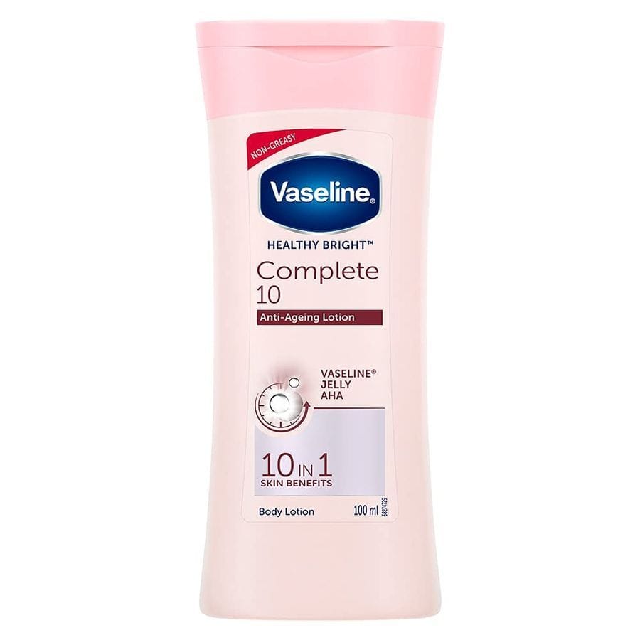 Vaseline Healthy Bright Complete 10 Body Lotion, Anti- Ageing Lotion With Vitamin B3, Aha, Pro-Retinol, 200 Ml