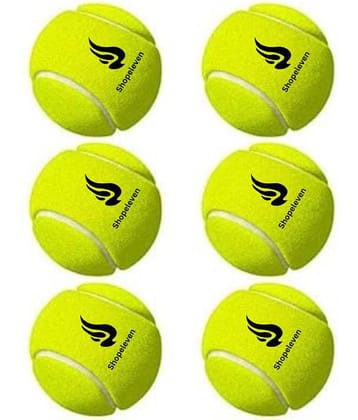 Shopeleven Green Medium Tennis Ball ( Pack of 10 )